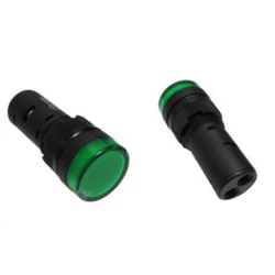 SEGNALATORE 230VAC LED VERDE Diam. 19,5mm DA PANNELLO