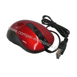 MOUSE OTTICO 3 TASTI USB 2.0 1000dpi M-901 ROSSO CAVO 1,5MT