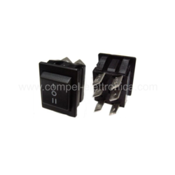 PULSANTE A BASCULA (ON)-OFF-(ON) 16A 250V NERO