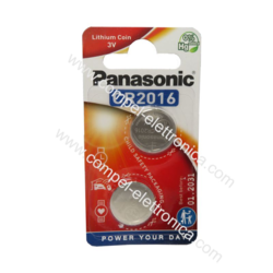 CR 2016 BATTERIA LITIO 3V PANASONIC BLISTER 2PZ