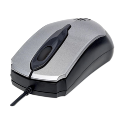 MOUSE OTTICO 3 TASTI USB 2.0 1000dpi MO2 GRIGIO CAVO 1,5MT