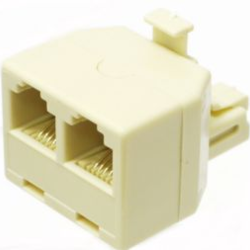 SDOPPIATORE TELEFONICO MODULARE 2 PRESE RJ12 A 1 SPINA RJ12 6P/4C