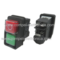 INTERRUTTORE ELETTROMAGNETICO SICUREZZA ROSSO/VERDE 16A 220VAC IP55 4Pin