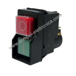 INTERRUTTORE ELETTROMAGNETICO SICUREZZA ROSSO/VERDE 16A 220VAC IP55 5Pin