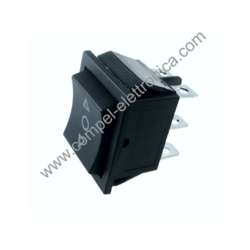 PULSANTE A BASCULA (ON)-OFF-(ON) 16A 250V NERO